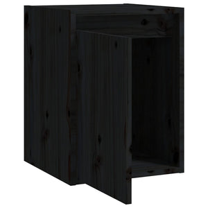 vidaXL Wall Cabinets 2 pcs Black 30x30x40 cm Solid Wood Pine