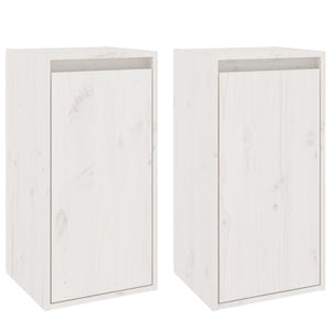 vidaXL Wall Cabinets 2 pcs White 30x30x60 cm Solid Wood Pine