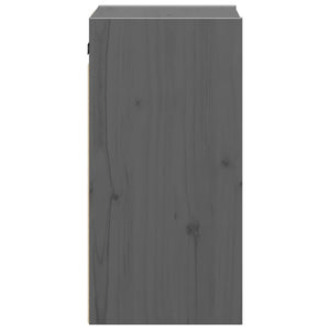 vidaXL Wall Cabinet Grey 30x30x60 cm Solid Wood Pine