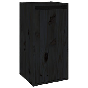 vidaXL Wall Cabinets 2 pcs Black 30x30x60 cm Solid Wood Pine