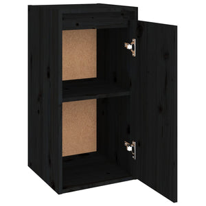 vidaXL Wall Cabinets 2 pcs Black 30x30x60 cm Solid Wood Pine