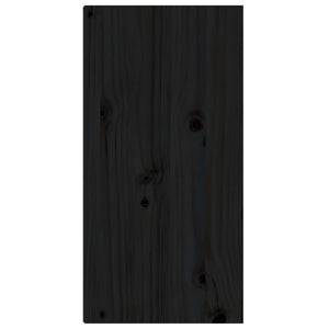 vidaXL Wall Cabinets 2 pcs Black 30x30x60 cm Solid Wood Pine