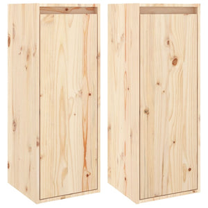 vidaXL Wall Cabinets 2 pcs 30x30x80 cm Solid Wood Pine