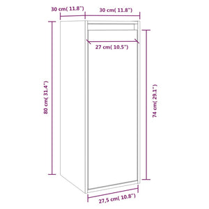 vidaXL Wall Cabinets 2 pcs 30x30x80 cm Solid Wood Pine