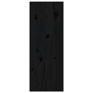 vidaXL Wall Cabinet Black 30x30x80 cm Solid Wood Pine