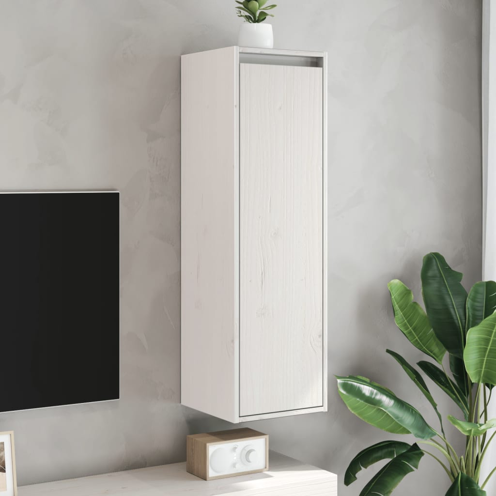 vidaXL Wall Cabinets 2 pcs White 30x30x100 cm Solid Pinewood