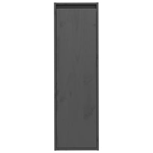 vidaXL Wall Cabinets 2 pcs Grey 30x30x100 cm Solid Pinewood