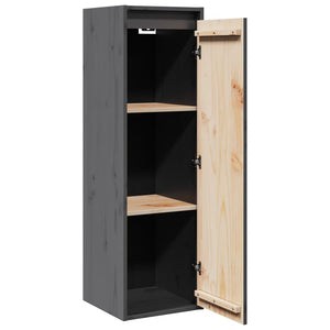 vidaXL Wall Cabinets 2 pcs Grey 30x30x100 cm Solid Pinewood