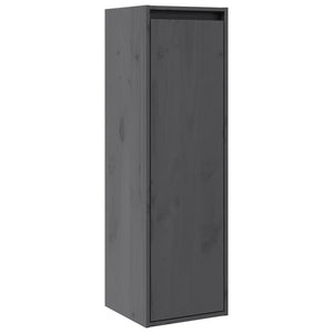 vidaXL Wall Cabinets 2 pcs Grey 30x30x100 cm Solid Pinewood