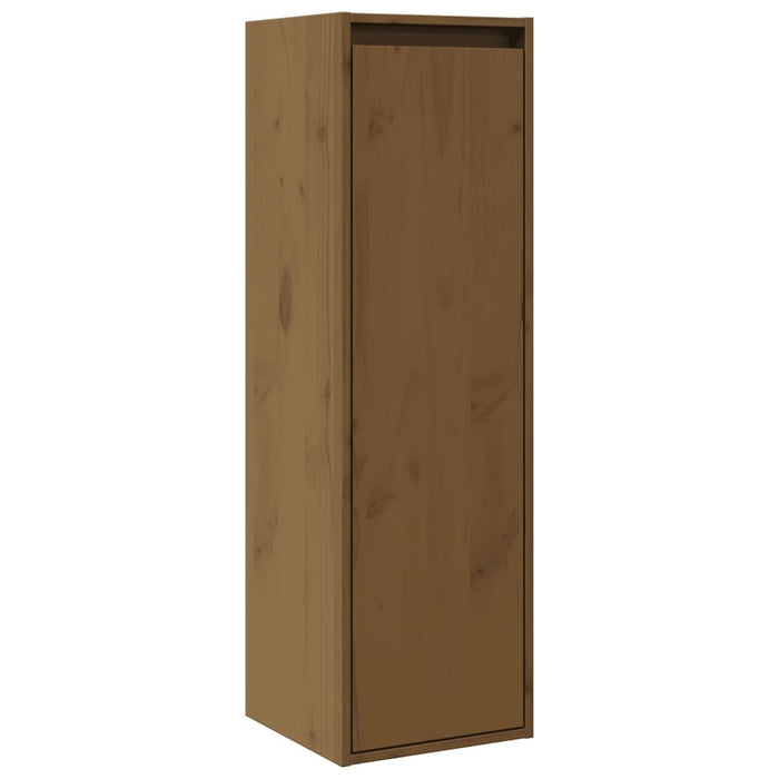 vidaXL Wall Cabinet Honey Brown 30x30x100 cm Solid Pinewood