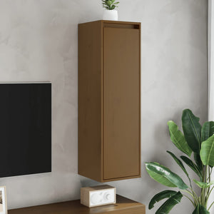 vidaXL Wall Cabinet Honey Brown 30x30x100 cm Solid Pinewood