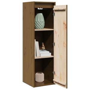 vidaXL Wall Cabinet Honey Brown 30x30x100 cm Solid Pinewood