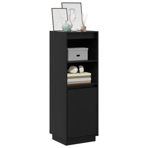 vidaXL Highboard Black 37x34x110 cm Solid Wood Pine