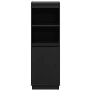 vidaXL Highboard Black 37x34x110 cm Solid Wood Pine