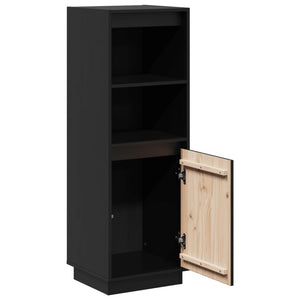 vidaXL Highboard Black 37x34x110 cm Solid Wood Pine