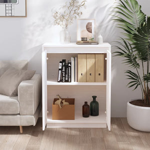 vidaXL Sideboard White 60x34x75 cm Solid Wood Pine