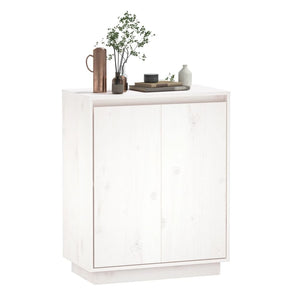 vidaXL Sideboard White 60x34x75 cm Solid Wood Pine