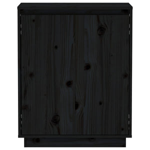 vidaXL Sideboard Black 60x34x75 cm Solid Wood Pine