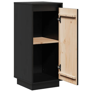 vidaXL Sideboards 2 pcs Black 31.5x34x75 cm Solid Wood Pine