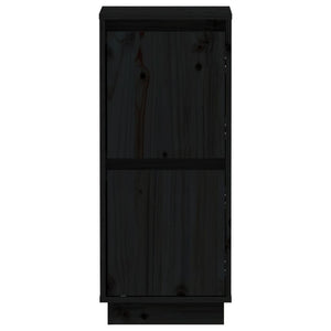 vidaXL Sideboard Black 31.5x34x75 cm Solid Wood Pine