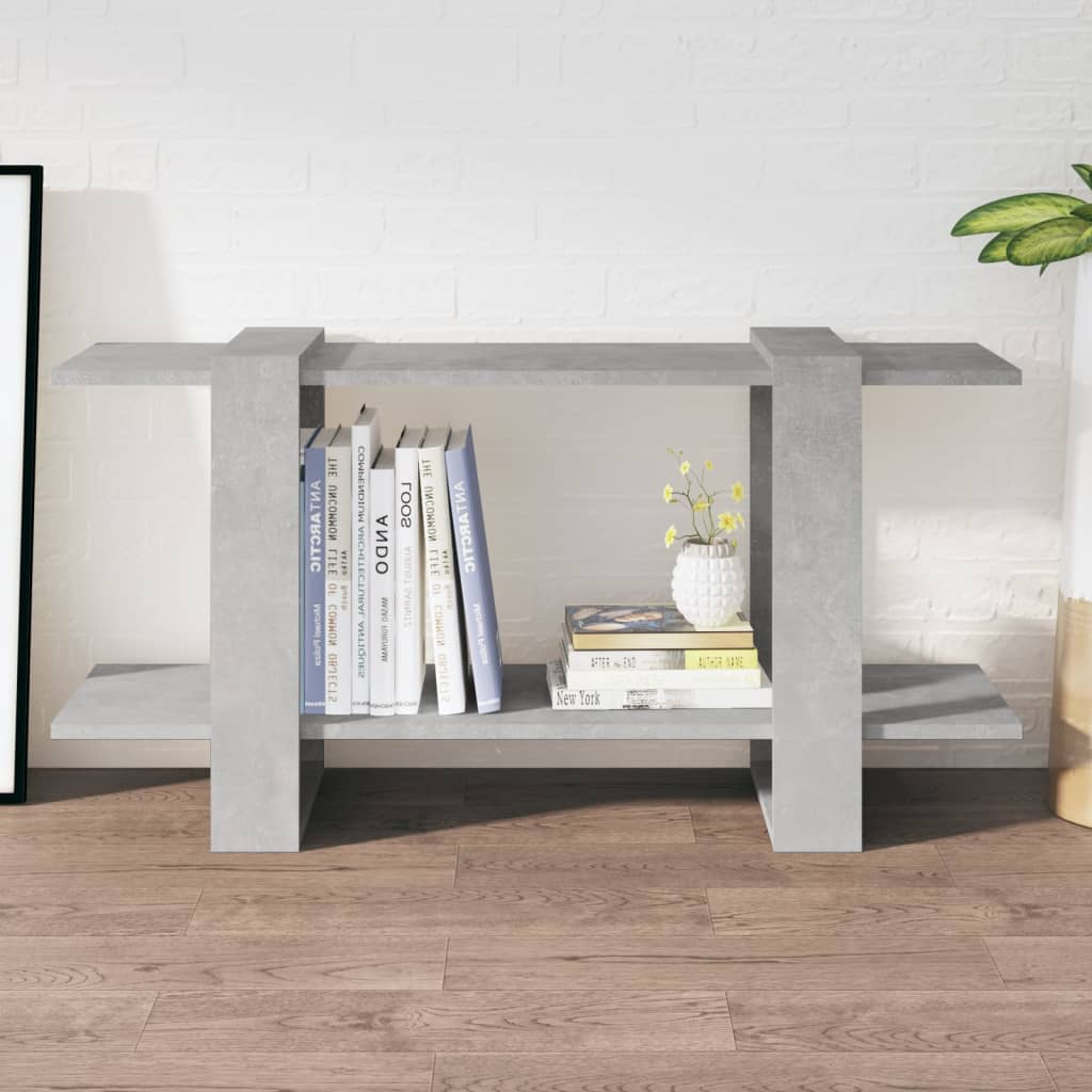 vidaXL Book Cabinet Concrete Grey 100x30x51cm Engineered Wood