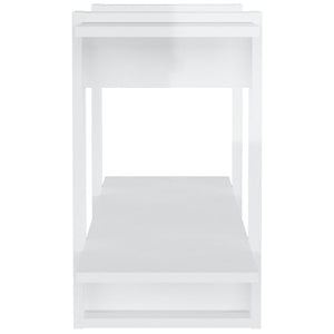 vidaXL Book Cabinet High Gloss White 100x30x51 cm Engineered Wood