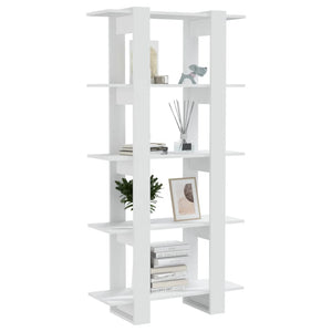 vidaXL Book Cabinet/Room Divider White 80x30x160 cm Engineered Wood