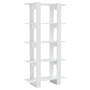 vidaXL Book Cabinet/Room Divider High Gloss White 80x30x160 cm