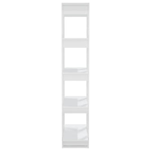 vidaXL Book Cabinet/Room Divider High Gloss White 80x30x160 cm