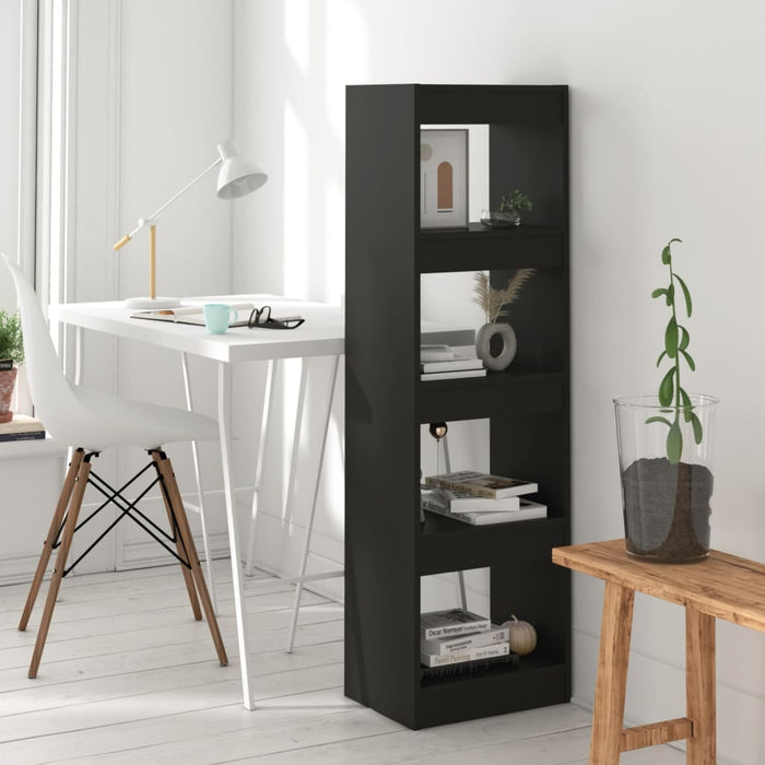 vidaXL Book Cabinet/Room Divider Black 40x30x135 cm