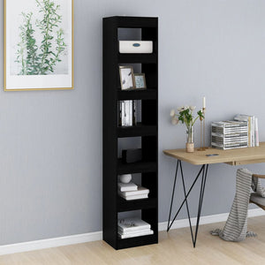 vidaXL Book Cabinet/Room Divider Black 40x30x198 cm