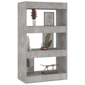 vidaXL Book Cabinet/Room Divider Concrete Grey 60x30x103 cm Engineered Wood