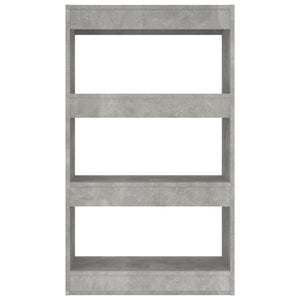 vidaXL Book Cabinet/Room Divider Concrete Grey 60x30x103 cm Engineered Wood