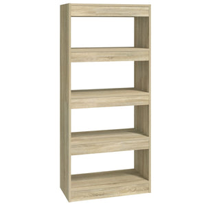 vidaXL Book Cabinet/Room Divider Sonoma Oak 60x30x135 cm Engineered Wood