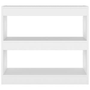 vidaXL Book Cabinet/Room Divider White 80x30x72 cm