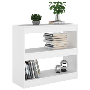 vidaXL Book Cabinet/Room Divider White 80x30x72 cm