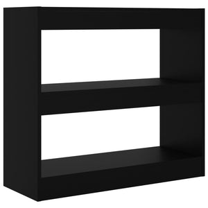 vidaXL Book Cabinet/Room Divider Black 80x30x72 cm