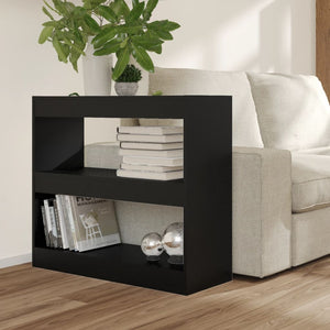 vidaXL Book Cabinet/Room Divider Black 80x30x72 cm