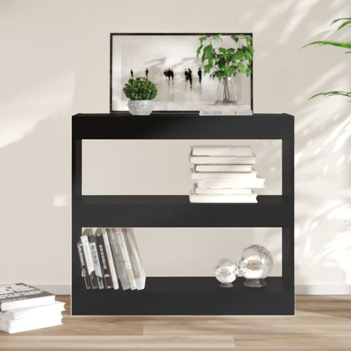 vidaXL Book Cabinet/Room Divider Black 80x30x72 cm