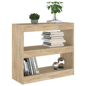 vidaXL Book Cabinet/Room Divider Sonoma Oak 80x30x72 cm