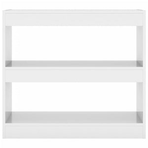 vidaXL Book Cabinet/Room Divider High Gloss White 80x30x72 cm