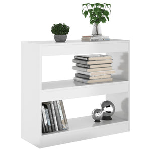 vidaXL Book Cabinet/Room Divider High Gloss White 80x30x72 cm