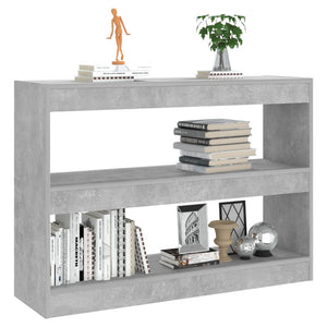 vidaXL Book Cabinet/Room Divider Concrete Grey 100x30x72 cm