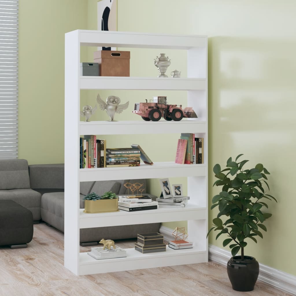 vidaXL Book Cabinet/Room Divider White 100x30x166 cm