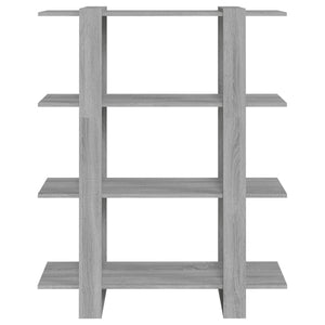 vidaXL Book Cabinet/Room Divider Grey Sonoma 100x30x123.5 cm