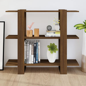 vidaXL Book Cabinet/Room Divider Brown Oak 100x30x87 cm