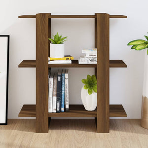 vidaXL Book Cabinet/Room Divider Brown Oak 80x30x87 cm