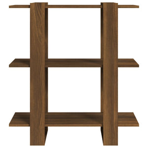 vidaXL Book Cabinet/Room Divider Brown Oak 80x30x87 cm