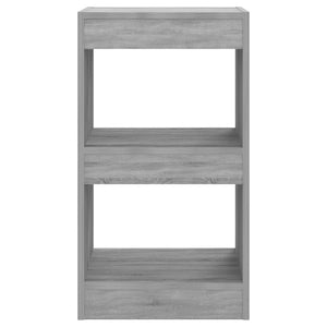 vidaXL Book Cabinet/Room Divider Grey Sonoma 40x30x72 cm