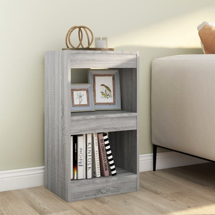 vidaXL Book Cabinet/Room Divider Grey Sonoma 40x30x72 cm